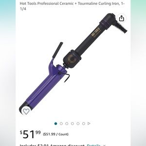 Hot Tools 1.25” Ceramic + Tourmaline Curling Iron